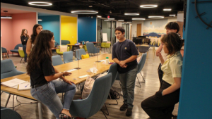 Students in classroom talking